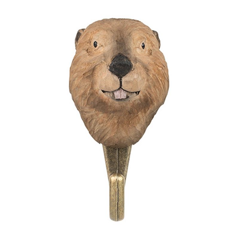 Håndspikket knagg. Bever. 