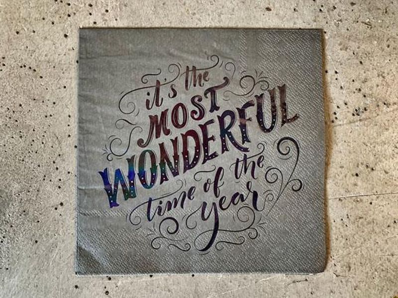 Most wonderful time 33x33 cm grå