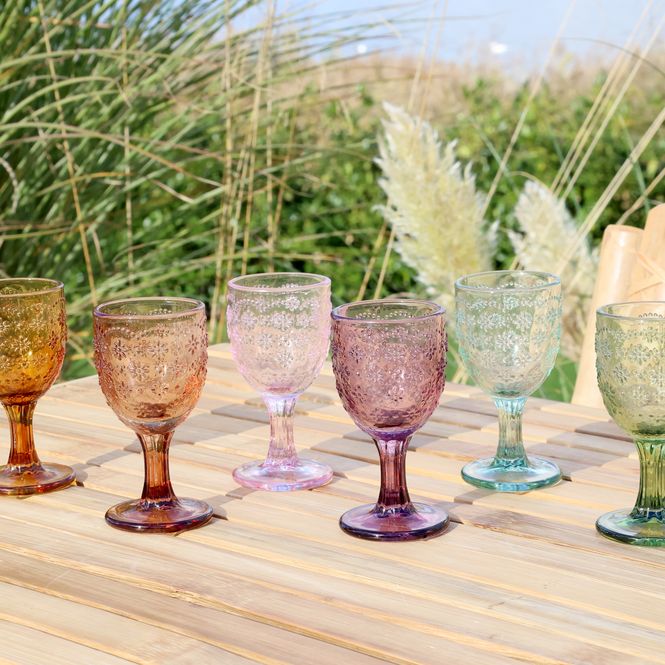 Hovedbilde Saint-Émilion Glass m. mønster H10,5/Ø5 cm 