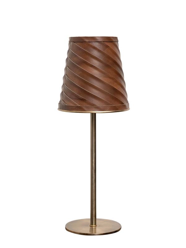 Bordlampe med skinnskjerm