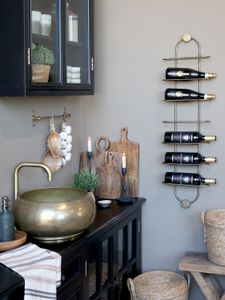 Hovedbilde Vinholder til vegg - messing 