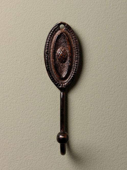 Hovedbilde Oval knagg med brun patina