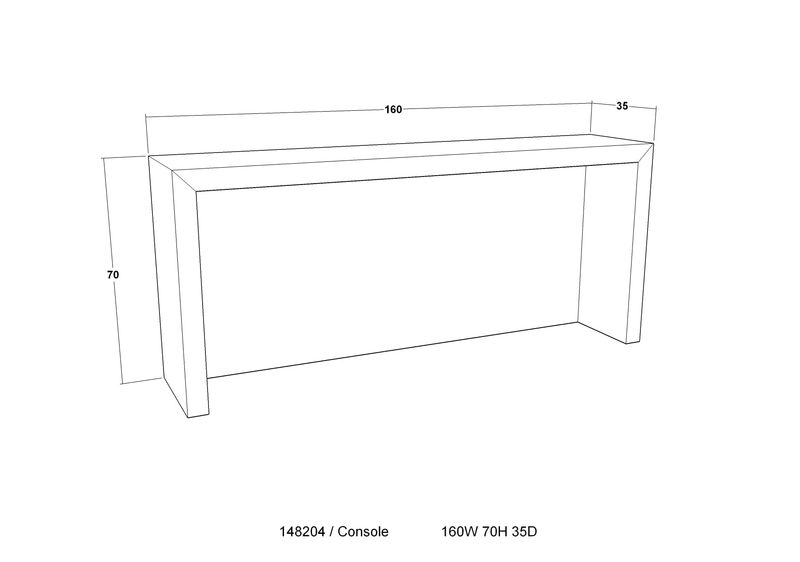 Konsollbord London m/vegg - 120 cm