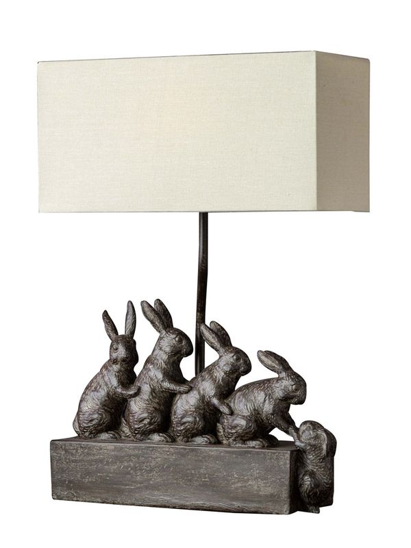 Bordlampe Kaninfamilie