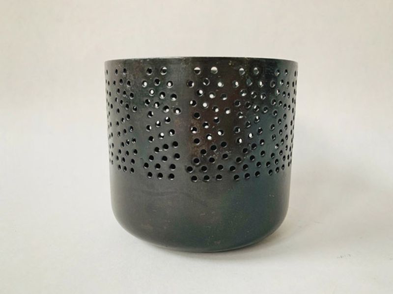 Metall lysholder sort