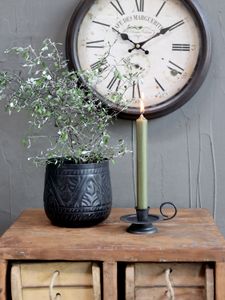 Hovedbilde Kronelys H18/&Oslash;2 cm oliven