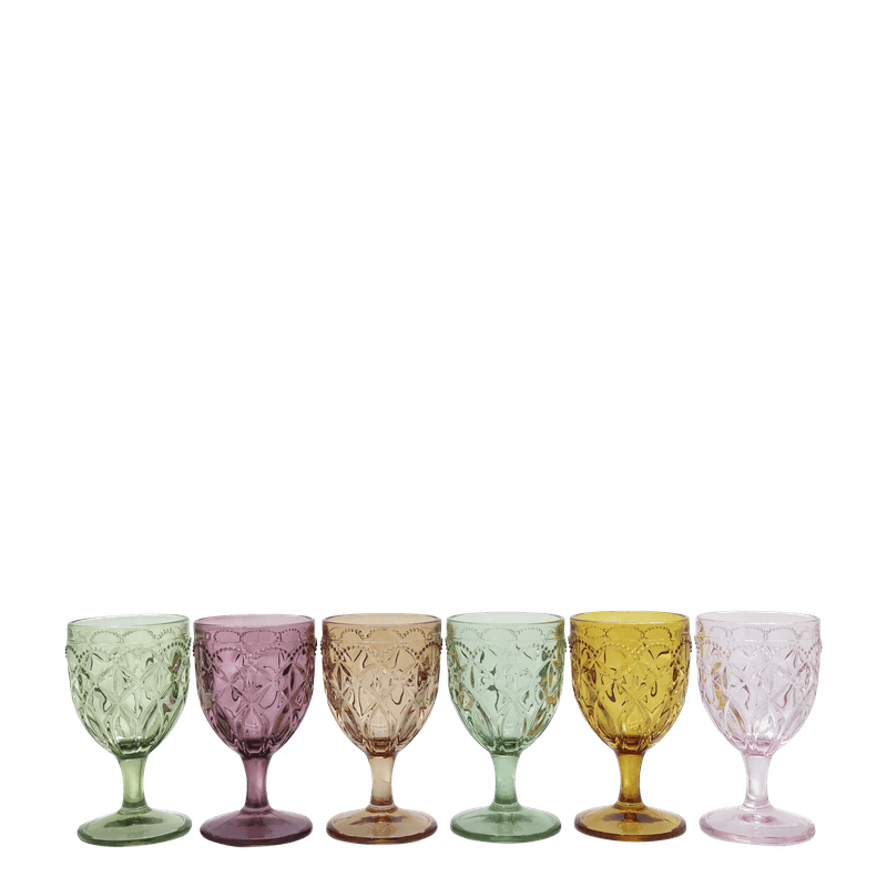 Saint-Émilion Vinglass m. mønster ass farger 6 pk