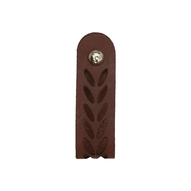 Hovedbilde Skinnhåndtak i lær H6/L2 cm cognac