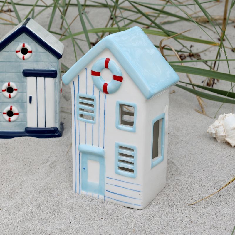 Strandhus til dekorasjon H20 himmel blå og hvit