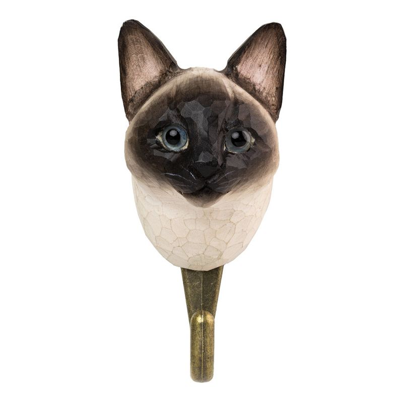 Håndspikket knagg Siameser katt