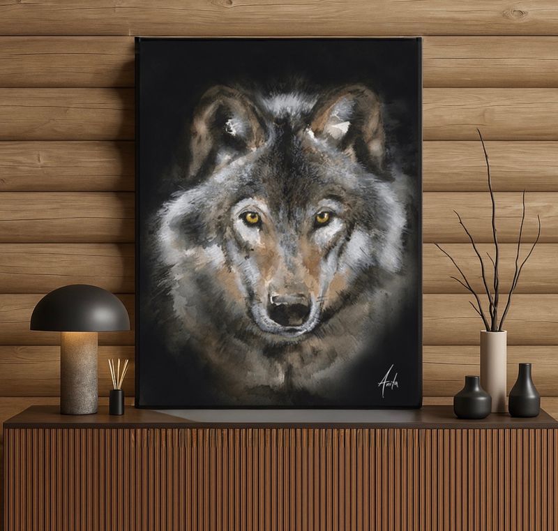 Kunstplakat «Ulv» 50x70