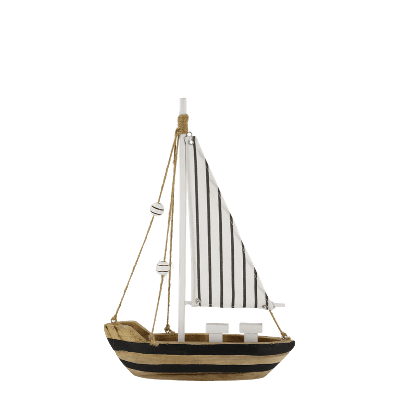 Seilbåt H32/L22/B6 cm sort